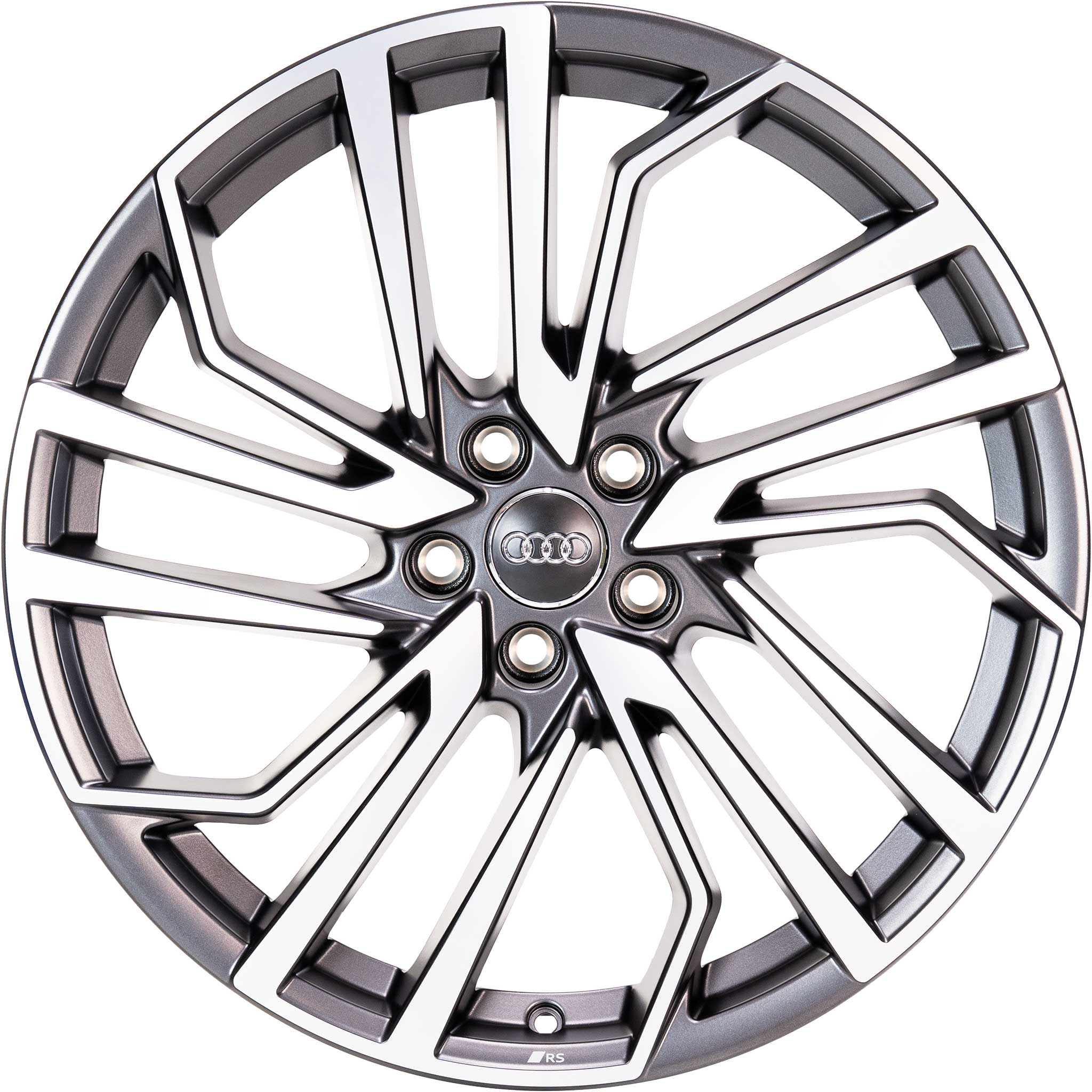 Audi RS 5 Segment Spoke [A7 4K8] Matt Black with Diamond Cut Alloy Wheel Product Image #1