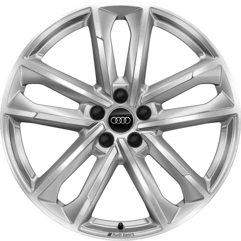 Audi Sport 5 Double Arm [A7 4K8] Galvano Silver Alloy Wheel Product Image #1