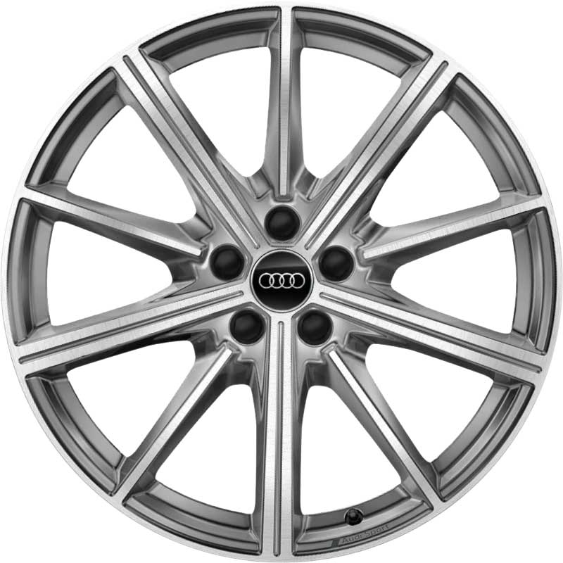 Audi Sport 10 Spoke Star [A7 4K8] Dark Galvanic Silver with Diamond Cut Alloy Wheel Product Image #1