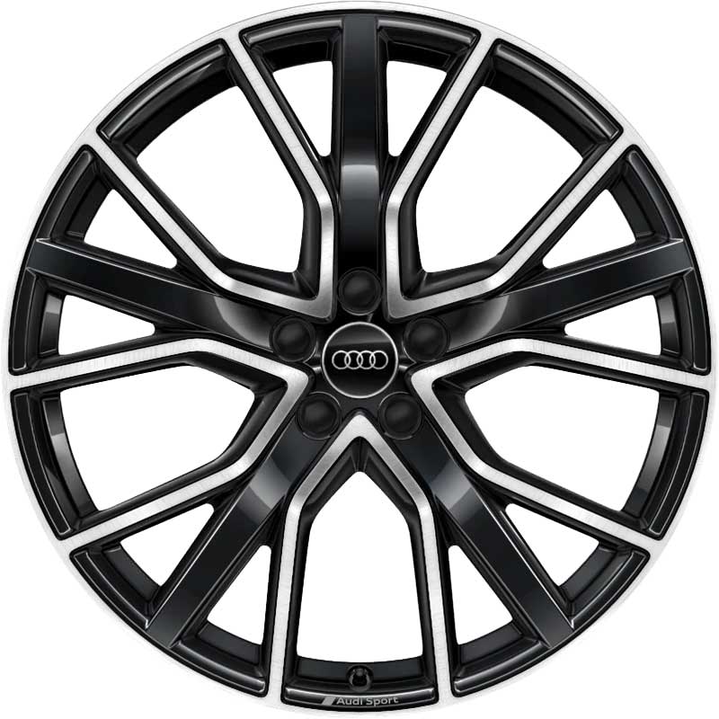 Audi Sport 5 V Spoke Star [A7 4K8] Anthracite Black with Diamond Cut Alloy Wheel Product Image #1