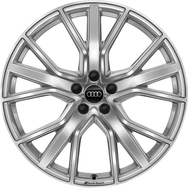 Audi Sport 5 V Spoke Star [A7 4K8] Galvano Silver Alloy Wheel Product Image #1