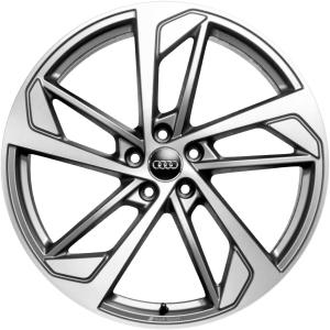 Audi Sport 5 Parallel Spoke [A7 4K8] Titanium Grey with Diamond Cut Alloy Wheel for Audi A7 & S7 C8 (4K) - Sizes 21in