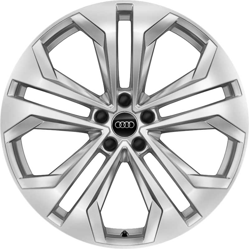 Audi 5 Double Arm V Design [A6 4K9] Galvano Silver Alloy Wheel Product Image #1