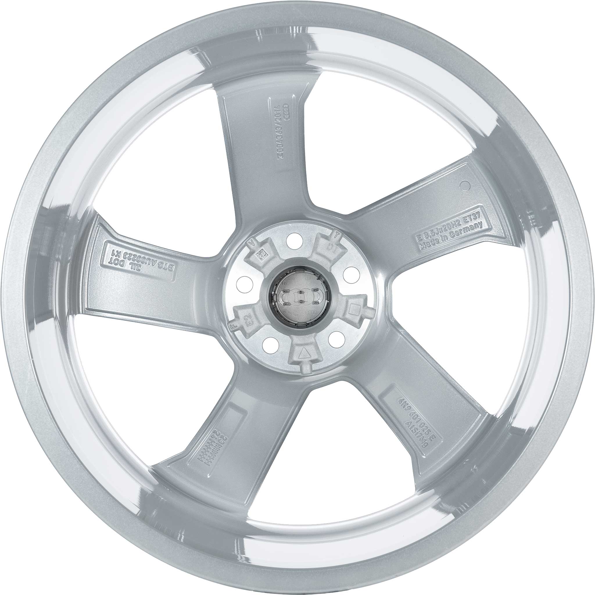Audi Sport 5 Arm Turbine [A6 4K9] Dark Galvanic Silver with Diamond Cut Alloy Wheel Product Image #3