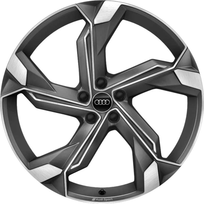 Audi Sport 5 Arm Interference [Q8 4KE] Titanium Grey with Diamond Cut Alloy Wheel Product Image #1