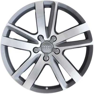 Audi 10 V Spoke [Q7 4L] Grey with Diamond Cut Alloy Wheel Product Image #1