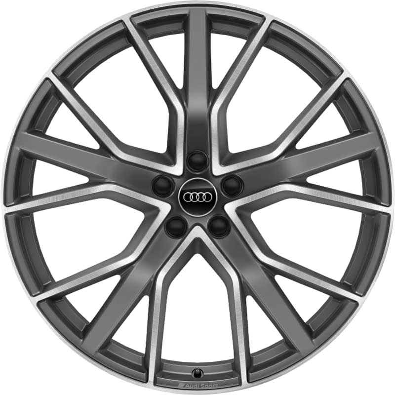 Audi Sport 5 V Spoke Star [Q7 4M] Titanium Grey with Diamond Cut Alloy Wheel Product Image #1