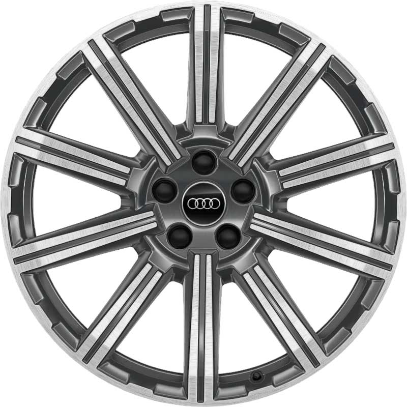 Audi 10 Spoke Star [Q7 4M] Graphite Grey with Diamond Cut Alloy Wheel Product Image #1