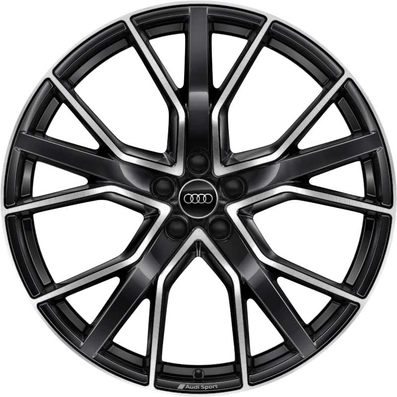 Audi Sport 5 V Spoke Star [Q7 4M] Anthracite Black with Diamond Cut Alloy Wheel Product Image #1