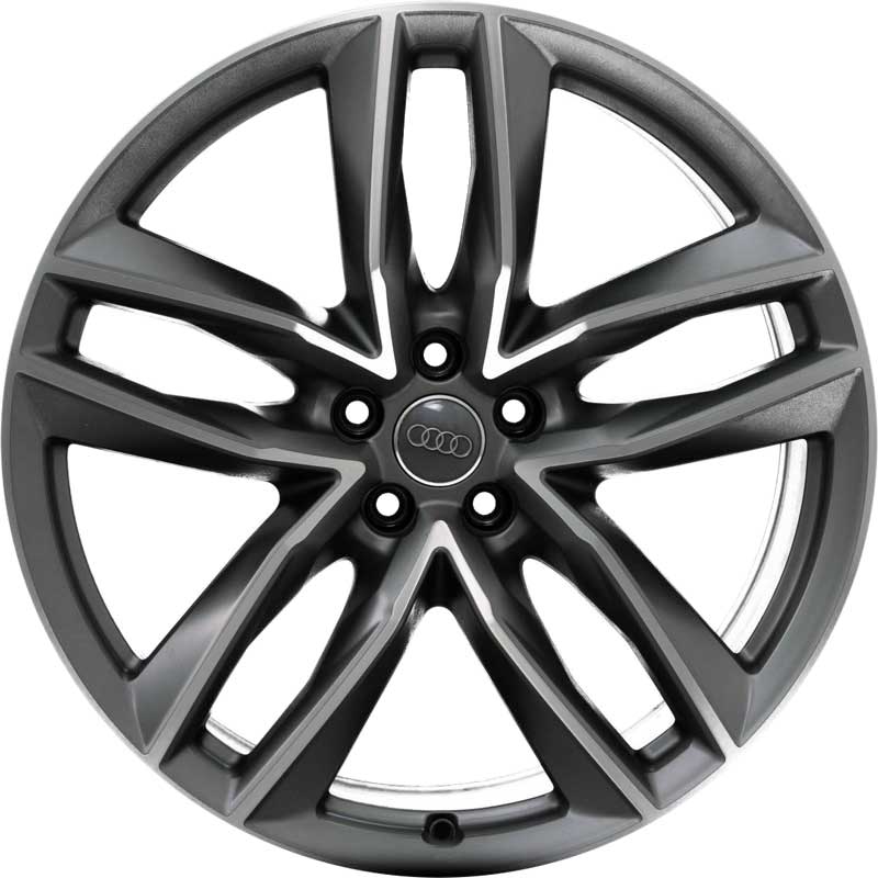 Audi 5 Double Spoke [Q7 4M] Titanium Grey with Diamond Cut Alloy Wheel Product Image #1