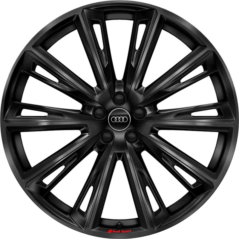 Audi Sport 10 Spoke Trapezoid [Q8 4M8] Gloss Black with Diamond Cut Alloy Wheel Product Image #1
