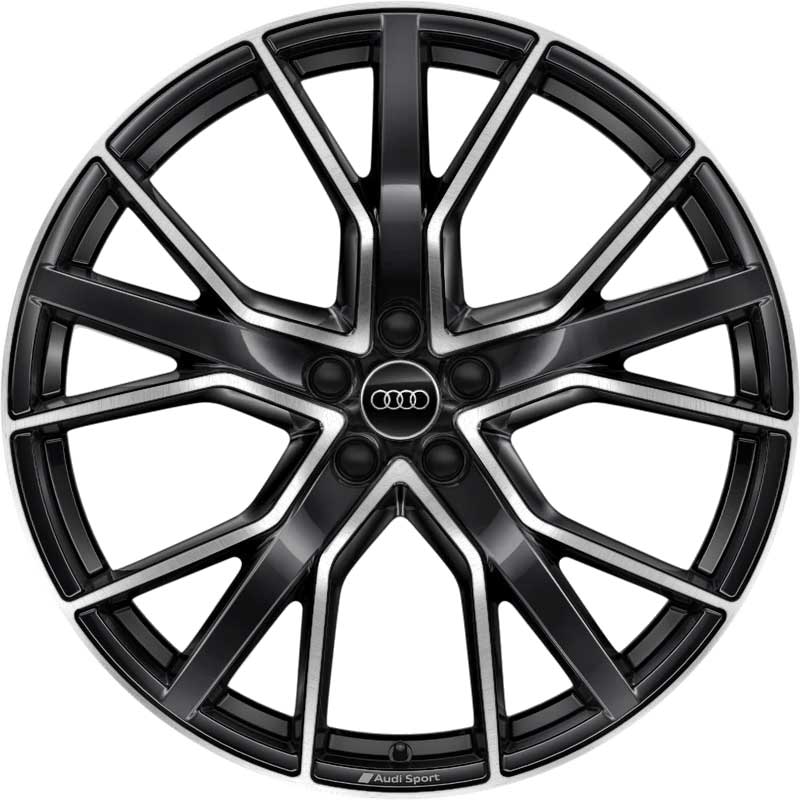 Audi Sport 5 V Spoke Star [Q8 4M8] Anthracite Black with Diamond Cut Alloy Wheel Product Image #1