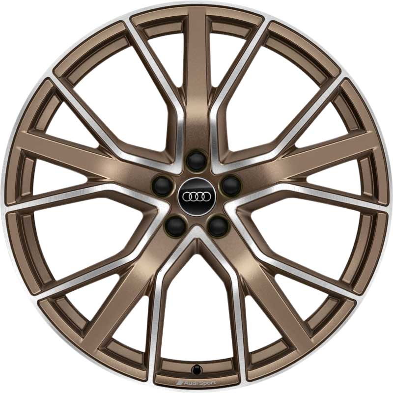 Audi Sport 5 V Spoke Star [Q8 4M8] Matt Bronze with Diamond Cut Alloy Wheel Product Image #1