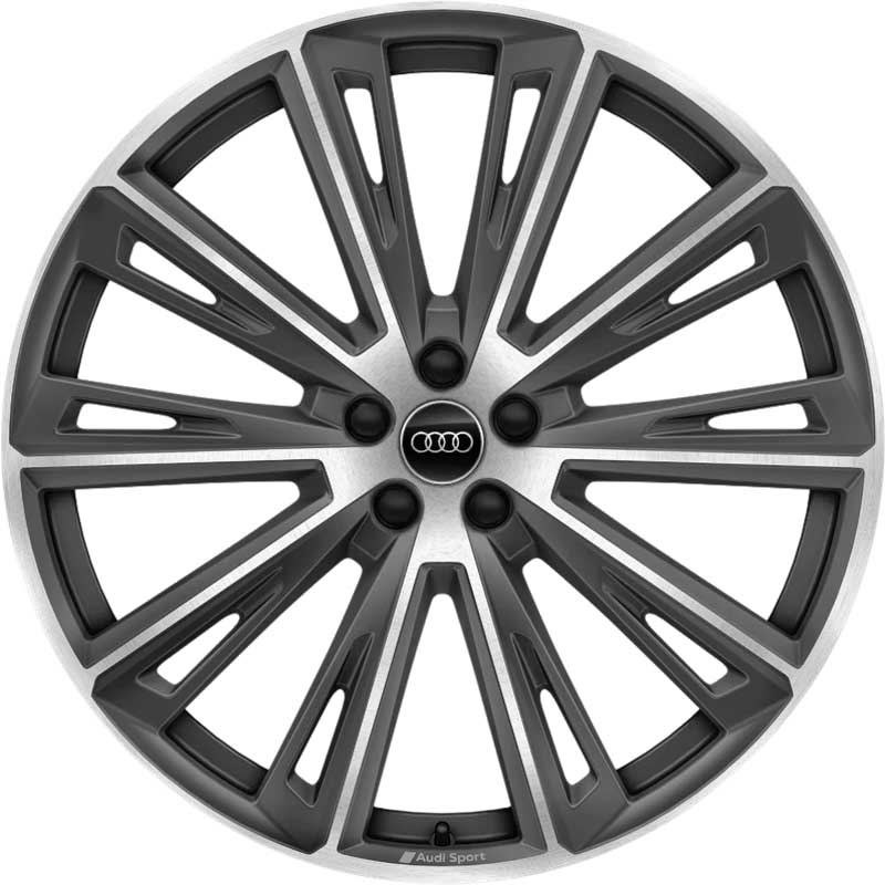 Audi Sport 10 Spoke Trapezoid [Q8 4M8] Titanium Grey with Diamond Cut Alloy Wheel Product Image #1