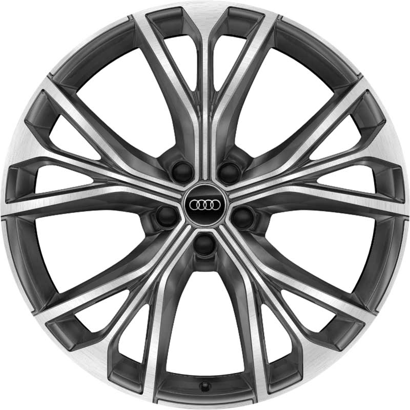 Audi 5 W Spoke [Q8 4M8] Graphite Grey with Diamond Cut Alloy Wheel Product Image #1