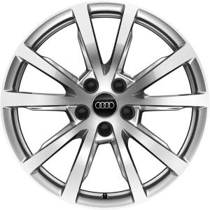 18" Audi 5 V Spoke [TT 4N] Diamond Silver alloy wheel