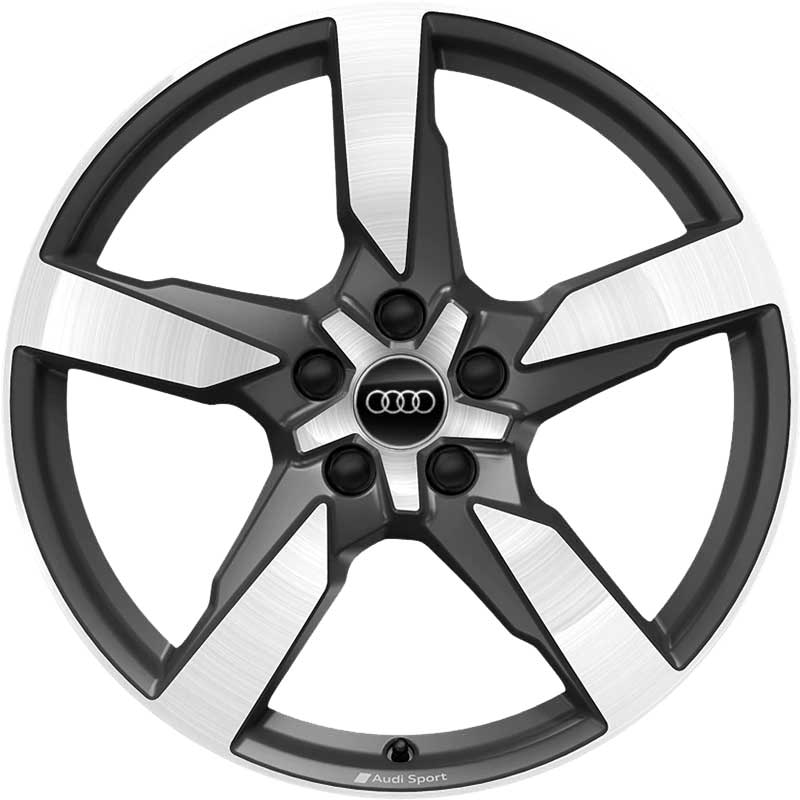 Audi 5 Arm Polygon [TT 4N] Titanium Grey with Diamond Cut Alloy Wheel Product Image #1