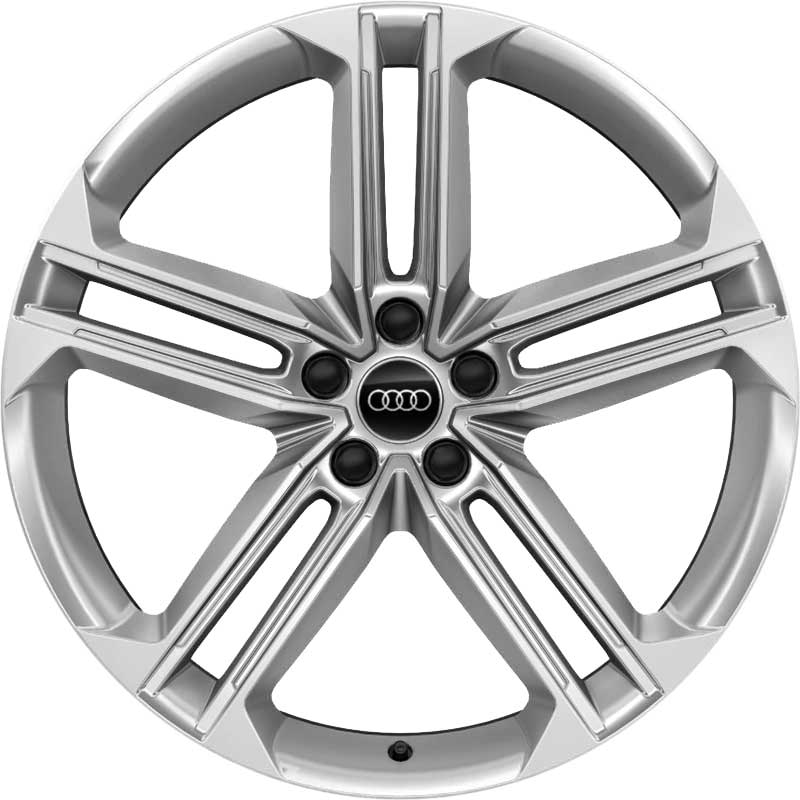 Audi 5 Spoke Star [TT 4N] Galvano Silver Alloy Wheel Product Image #1