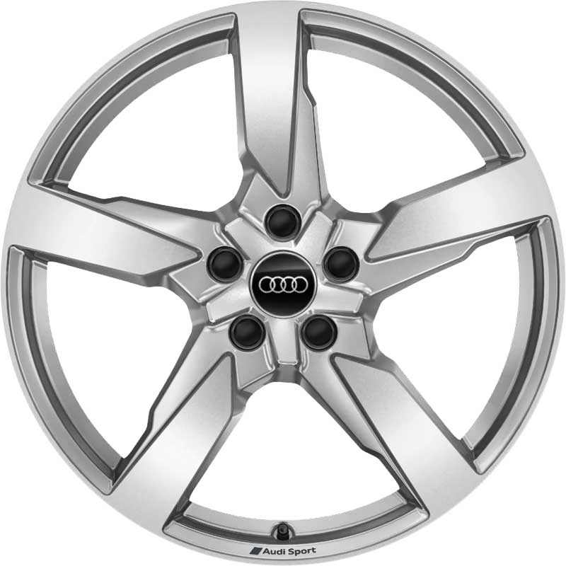 Audi 5 Arm Polygon [TT 4N] Galvano Silver with Diamond Cut Alloy Wheel Product Image #1