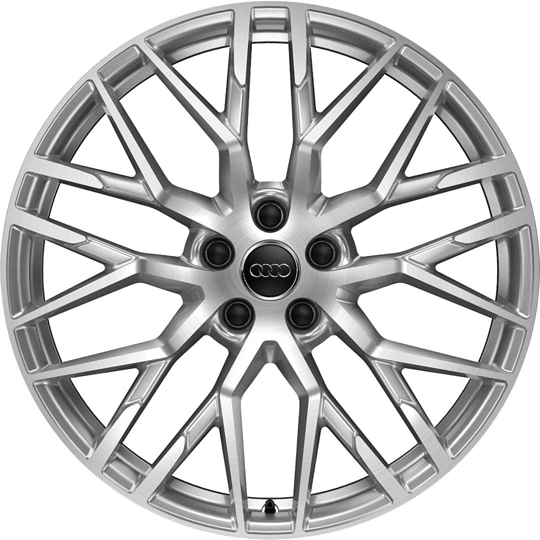 Audi 10 Y Spoke [R8 4S] Galvano Silver with Diamond Cut Alloy Wheel Product Image #1