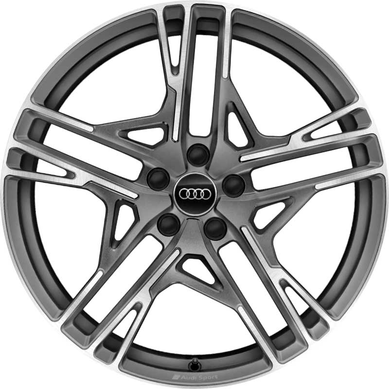 Audi Sport 5 Double Spoke Dynamic [R8 4S] Titanium Grey with Diamond Cut Alloy Wheel Product Image #1