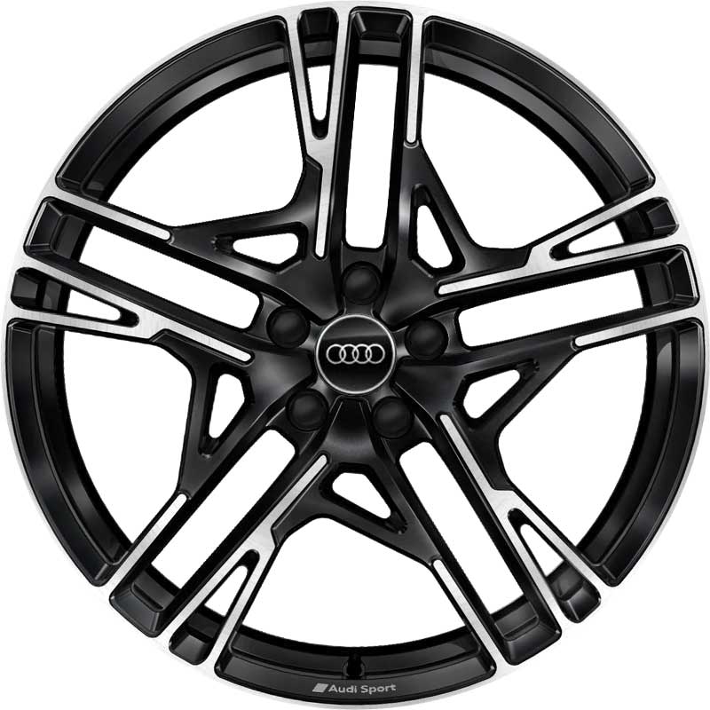 Audi Sport 5 Double Spoke Dynamic [R8 4S] Anthracite Black with Diamond Cut Alloy Wheel Product Image #1