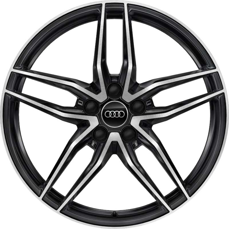Audi Sport 5 Double [R8 4S] Anthracite Black with Diamond Cut Alloy Wheel Product Image #1
