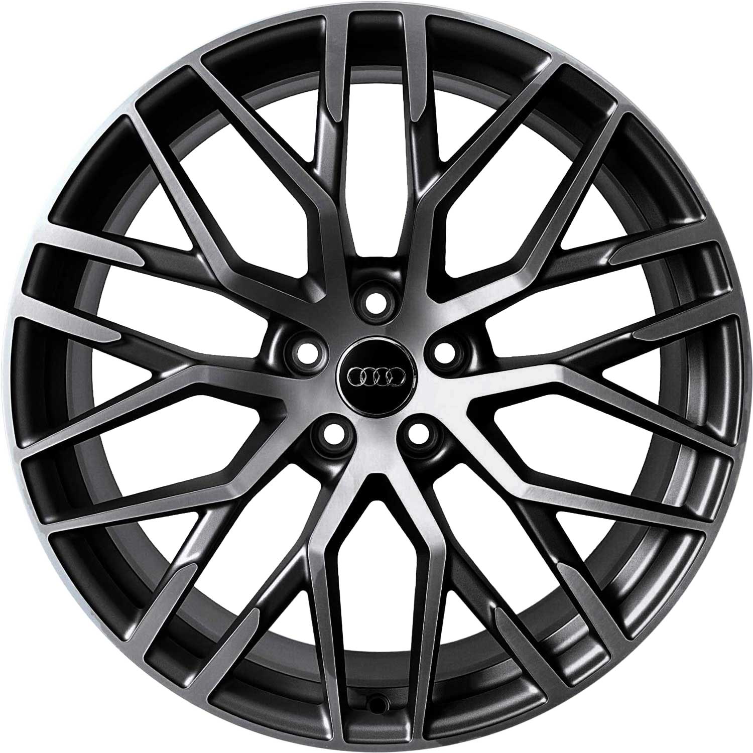 Audi 10 Y Spoke [R8 4S] Anthracite Black with Diamond Cut Alloy Wheel Product Image #1