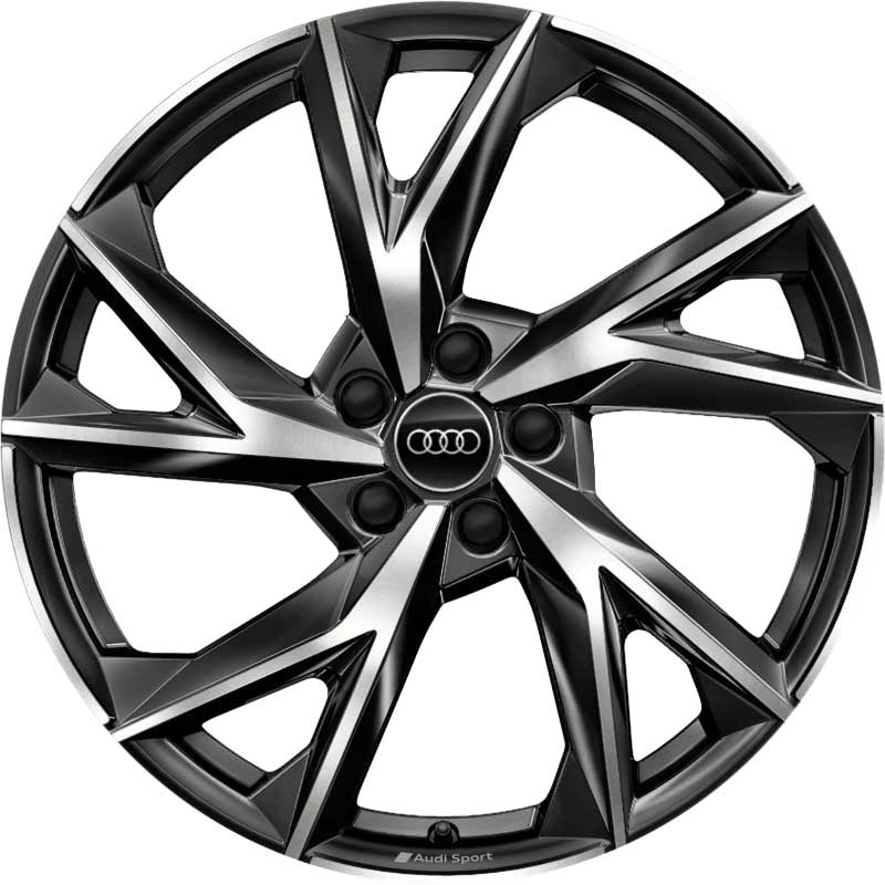 Audi Sport 5 V Spoke Evo [R8 4S] Anthracite Black with Diamond Cut Alloy Wheel Product Image #1