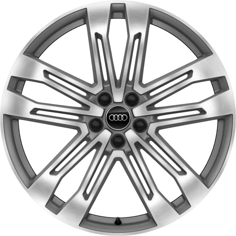 Audi 5 V Double Spoke [Q5 80A] Graphite Grey with Diamond Cut Alloy Wheel Product Image #1