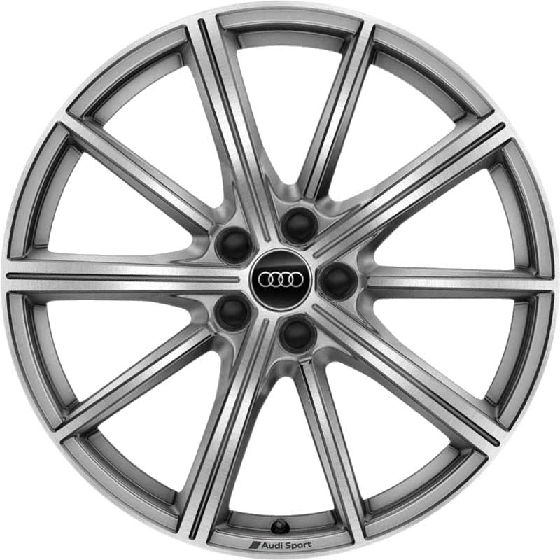 Audi Sport 10 Spoke Star [Q5 80A] Galvano Silver with Diamond Cut Alloy Wheel Product Image #1