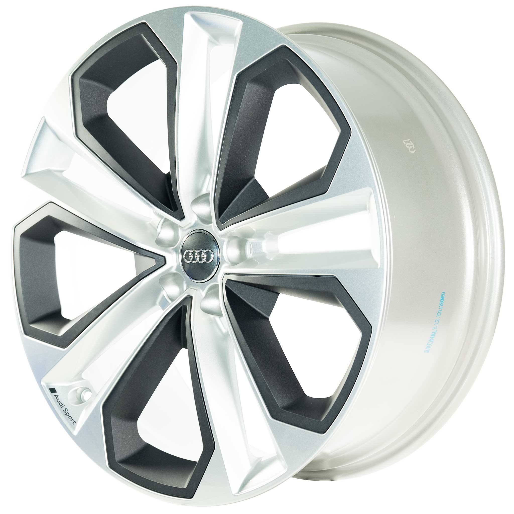 Audi Sport 5 Double Spoke Module [Q5 80A] Galvano Silver with Diamond Cut Alloy Wheel Product Image #2