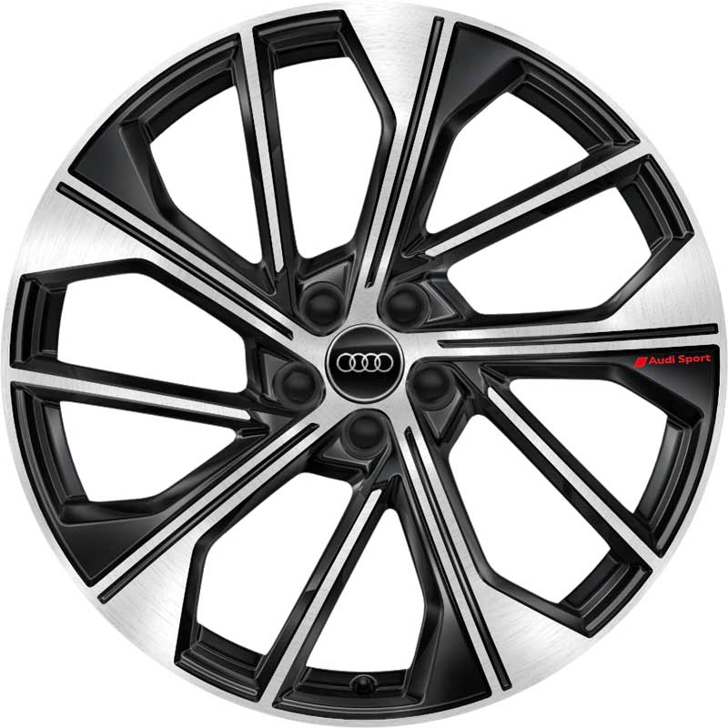 Audi Sport 5 V Spoke Offset [Q5 80A] Anthracite Black with Diamond Cut Alloy Wheel Product Image #1