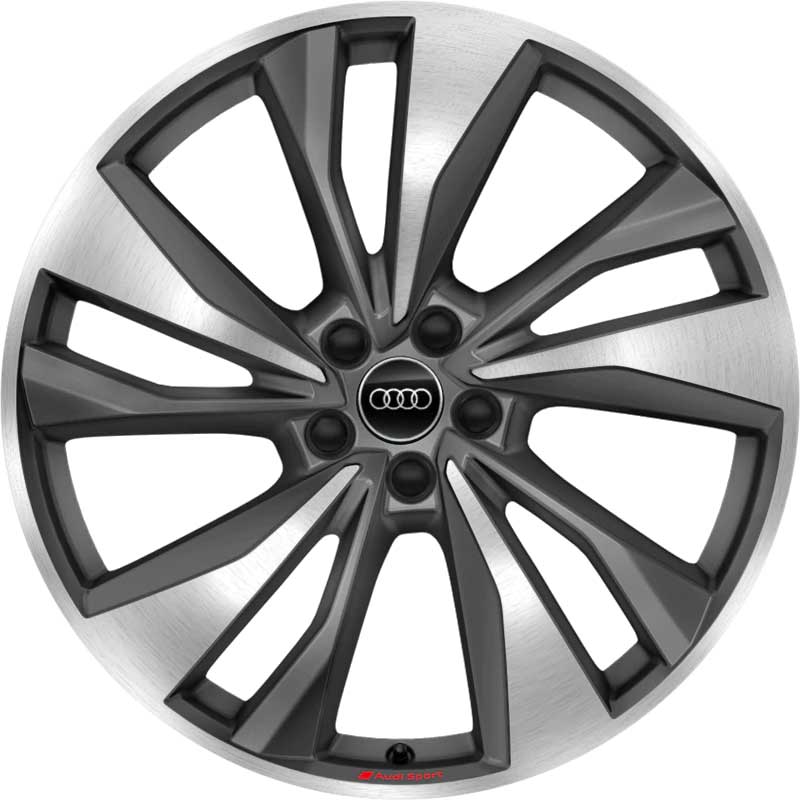 Audi Sport 5 Double Spoke Turbine [Q5 80A] Titanium Grey with Diamond Cut Alloy Wheel Product Image #1
