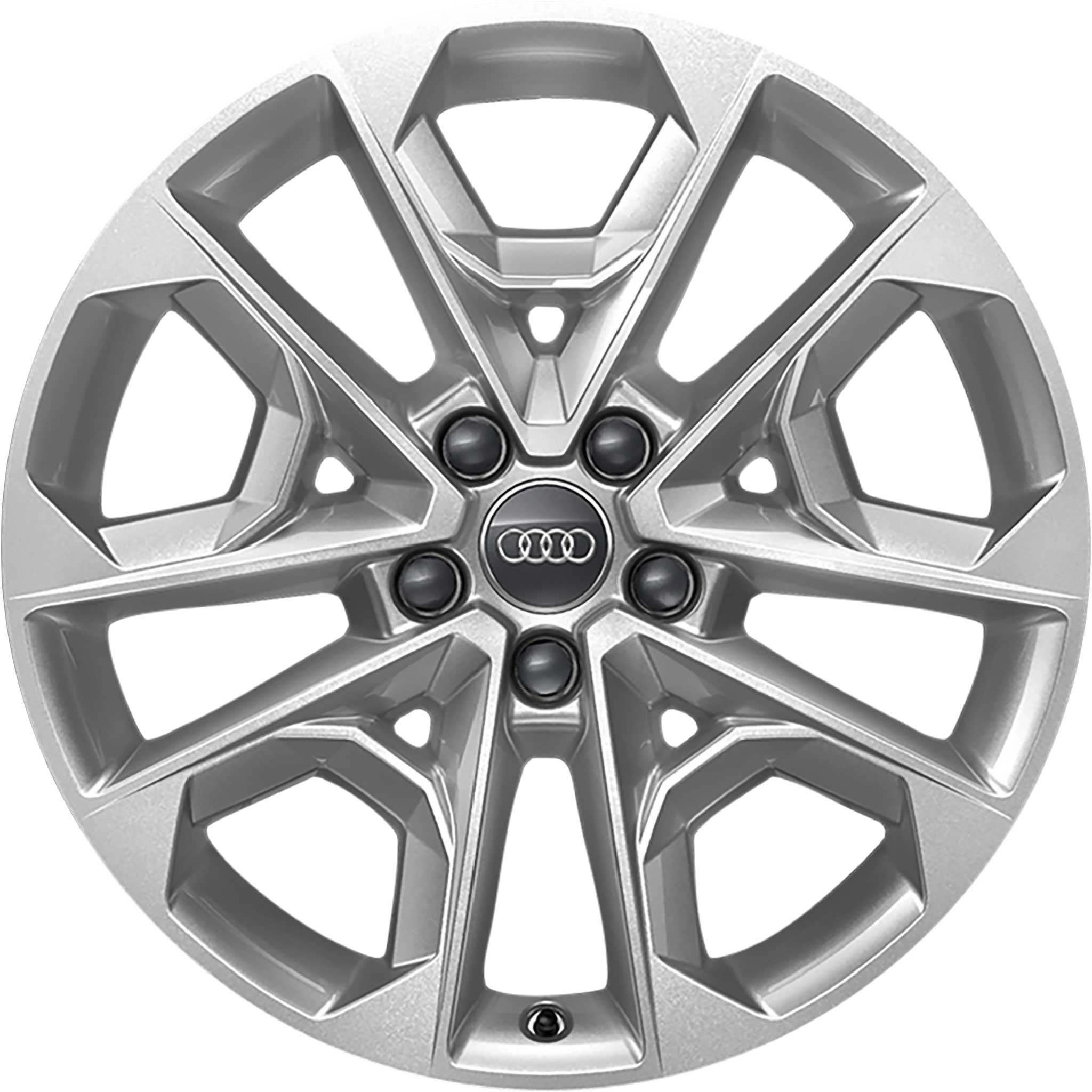 Audi 5 V Spoke [Q2 81A] Galvano Silver Alloy Wheel Product Image #1