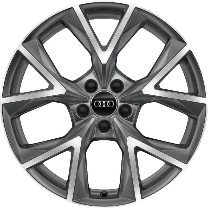 Audi 5 Y Spoke [A1 82A] Graphite Grey with Diamond Cut Alloy Wheel Product Image #1