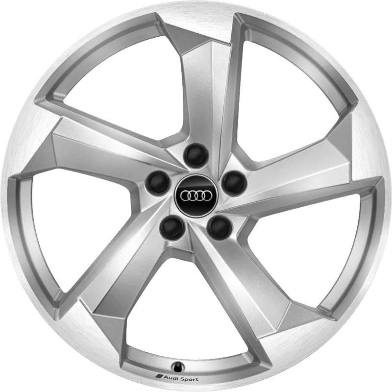 Audi Sport 5 Arm Turbine [A1 82A] Dark Galvanic Silver with Diamond Cut Alloy Wheel Product Image #1
