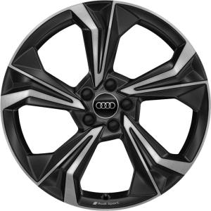 18" Audi Sport 5 Arm Jet [A1 82A] Matt Black with Diamond Cut alloy wheel