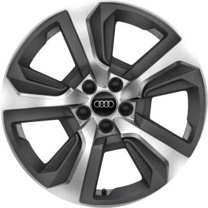 Silver Audi 5 Spoke alloy wheel