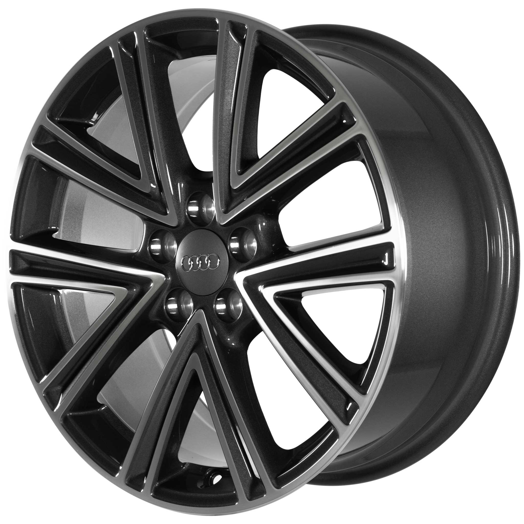 Audi 5 V Spoke [A1 82A] Graphite Grey with Diamond Cut Alloy Wheel Product Image #2
