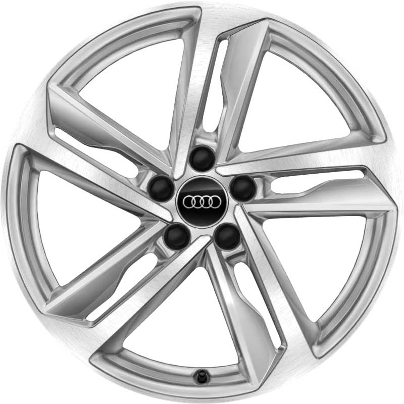 Audi 5 Double Spoke S [A1 82A] Diamond Silver with Diamond Cut Alloy Wheel Product Image #1