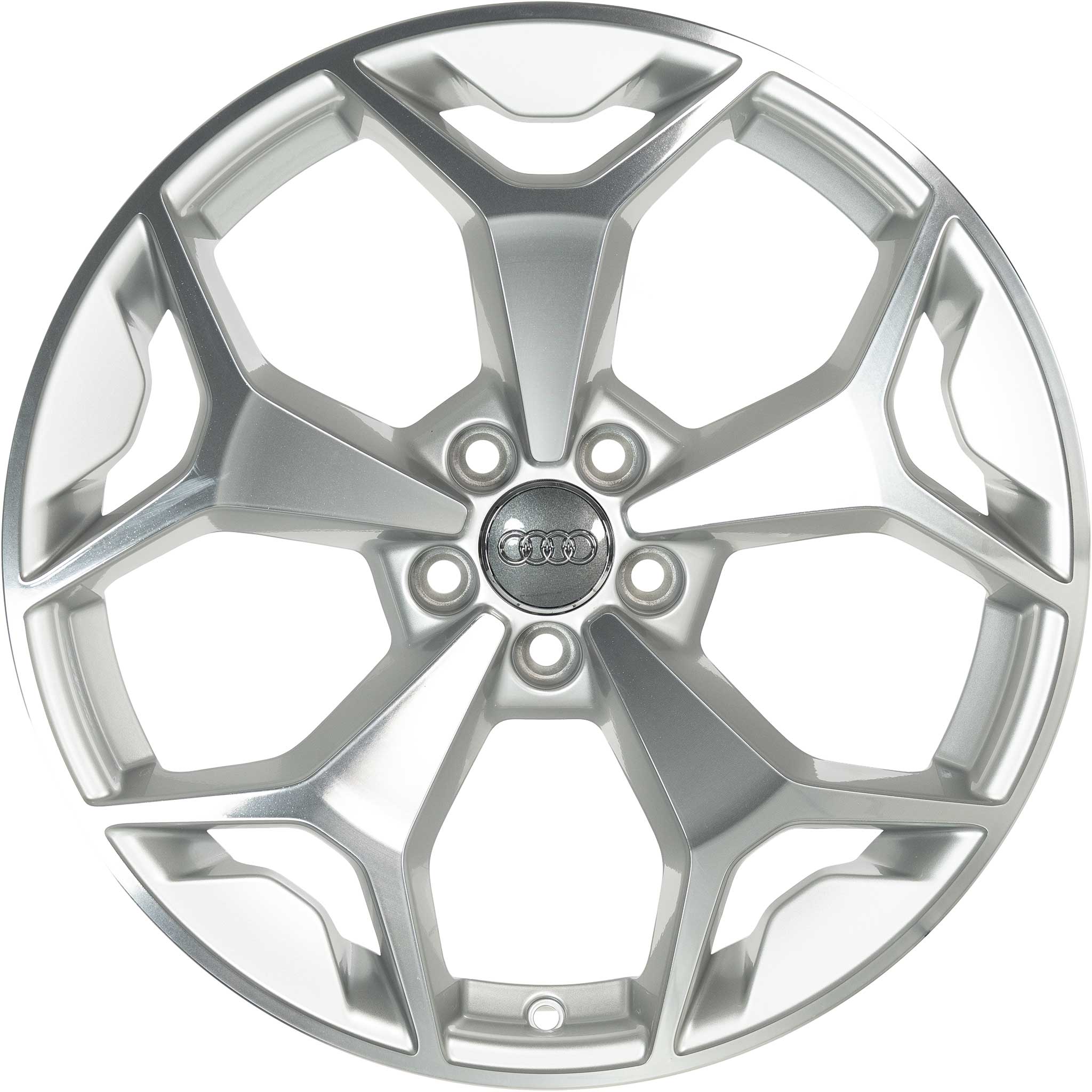 Audi 5 Y Spoke [A1 82A] Diamond Silver with Diamond Cut Alloy Wheel Product Image #1