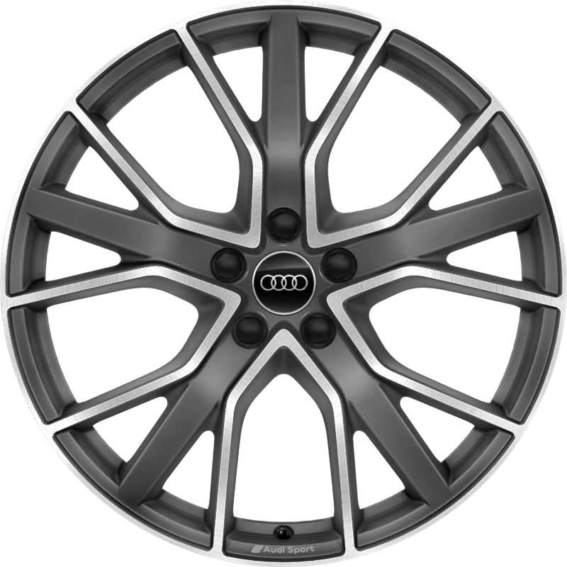 Audi Sport 5 V Spoke Star [Q3 83A] Titanium Grey with Diamond Cut Alloy Wheel Product Image #1