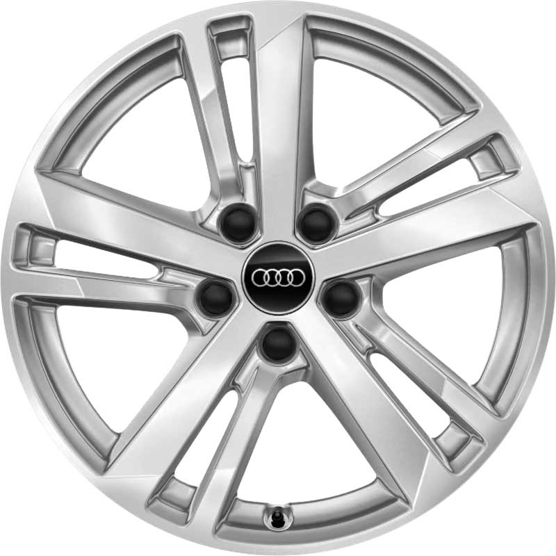 Audi 5 Double Spoke [Q3 83A] Diamond Silver Alloy Wheel Product Image #1