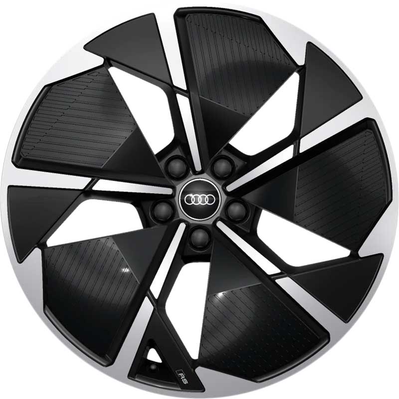 Audi 5 Arm Rotor Aero [Q4 89A] Gloss Black with Diamond Cut Alloy Wheel Product Image #1