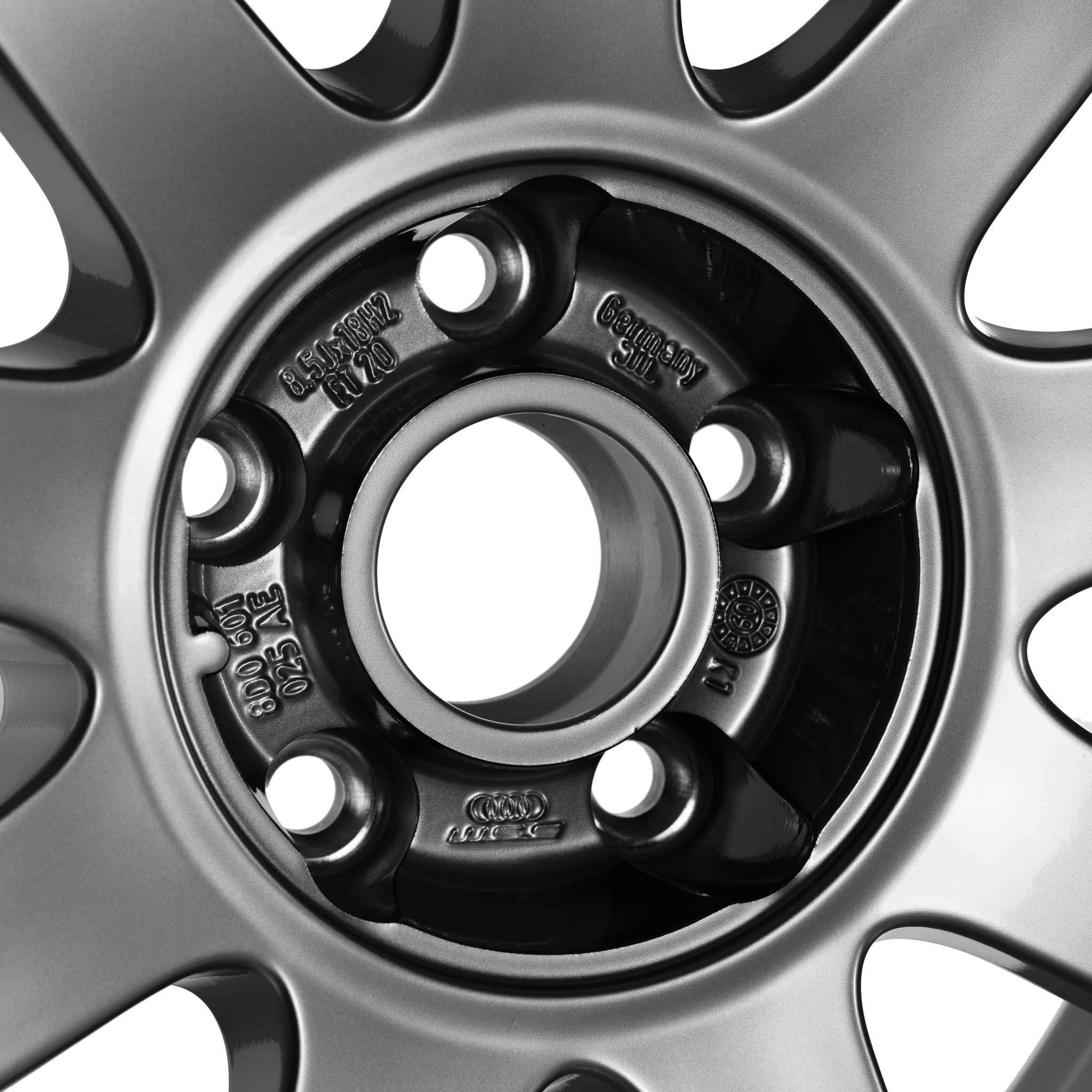 Audi 9 Spoke [A4 8D] Silver Alloy Wheel Product Image #4