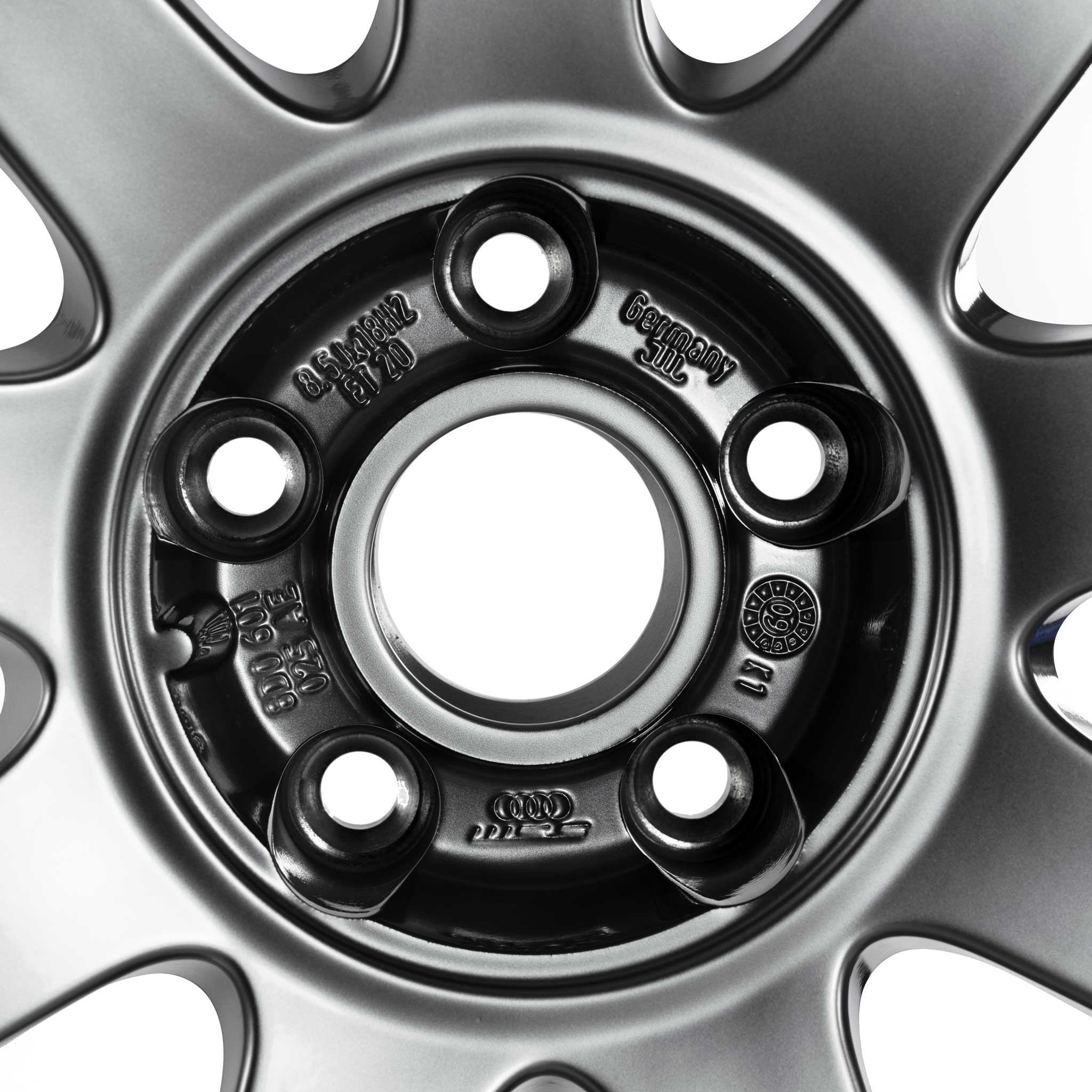 Audi 9 Spoke [A4 8D] Silver Alloy Wheel Product Image #5