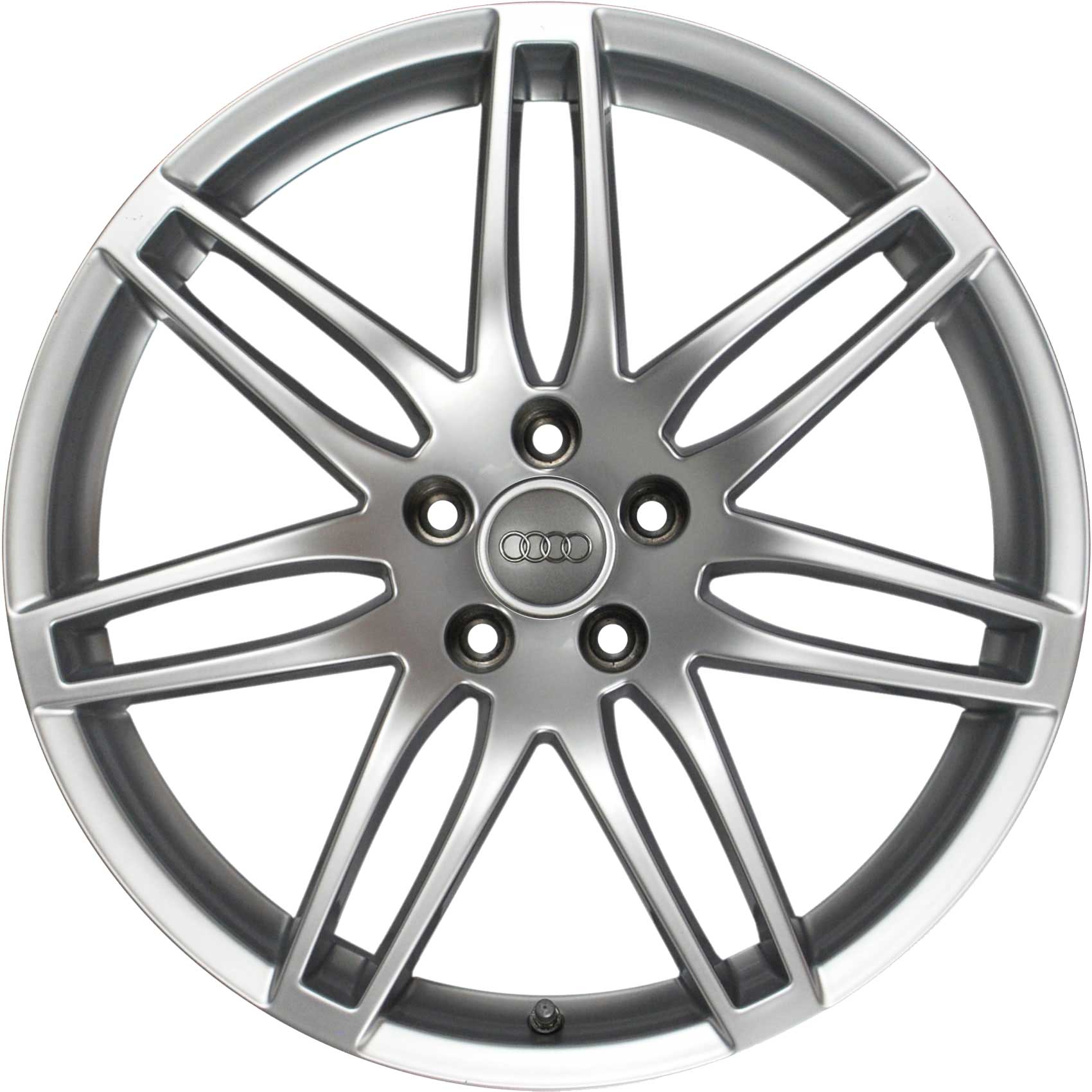 Audi 7 Double Spoke [A4 8E] Diamond Silver Alloy Wheel Product Image #1