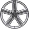 Audi 5 Spoke [TT 8J] Diamond Silver Wheel Img 1