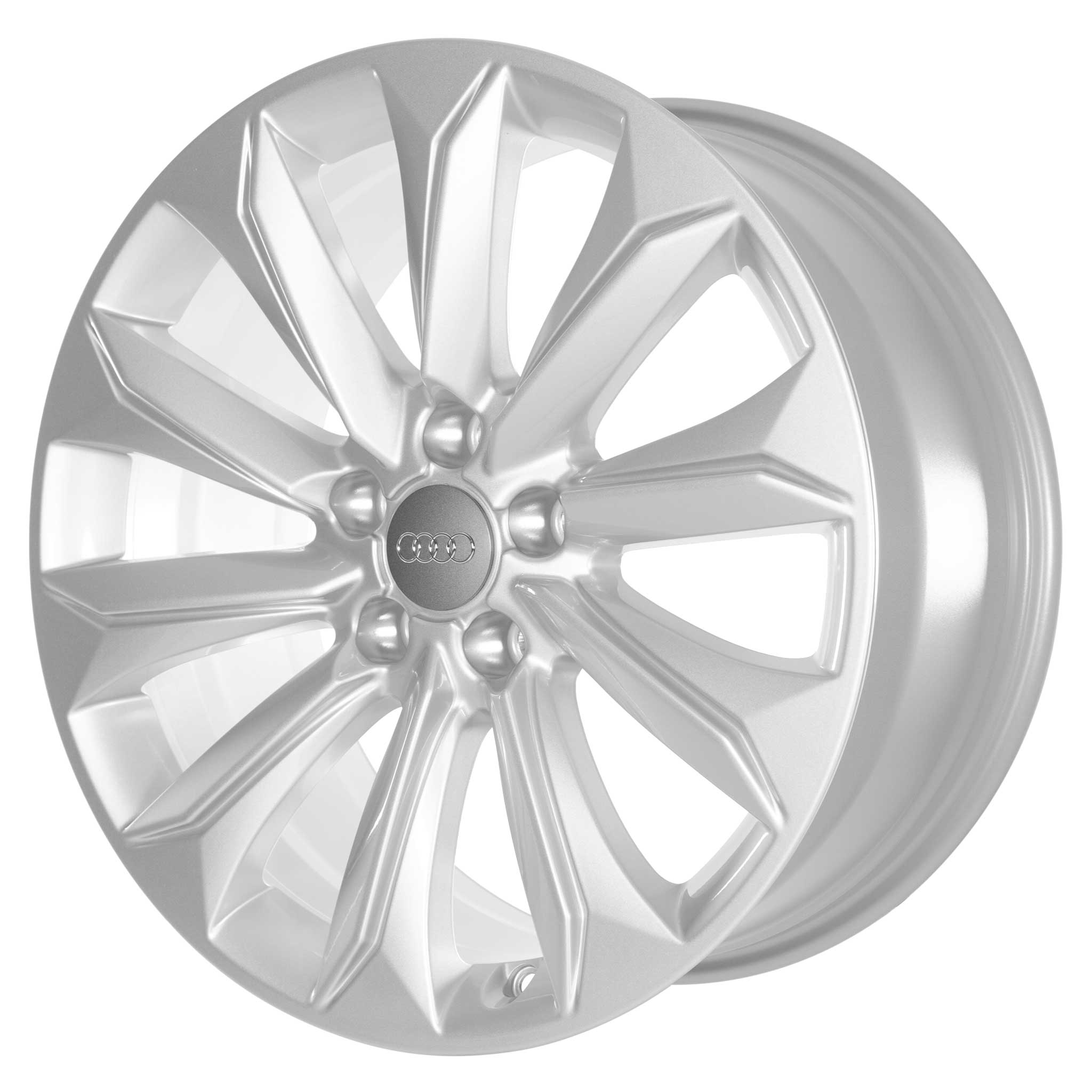 Audi 10 Spoke [A4 8K] Diamond Silver Alloy Wheel Product Image #2